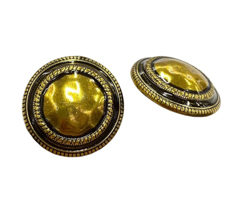 6 Stück 15 mm bis 23 mm plissierte Metallknöpfe (Farbe 3, 20 mm, 6 Stück) von Nuheekg