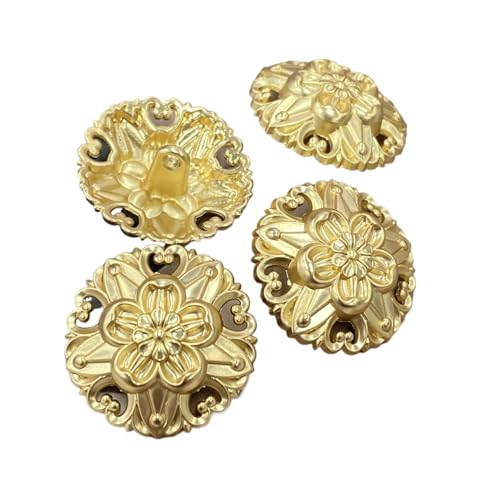6 Stück 18 mm/20 mm/23 mm hohle 3D-Blumen-Metallknöpfe (Farbe 3, 18 mm, 6 Stück) von Nuheekg