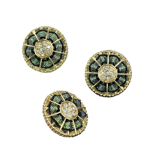 6 Stück 18 mm/21 mm handgefertigte Diamant-Metallknöpfe (Farbe 4, 18 mm, 6 Stück) von Nuheekg