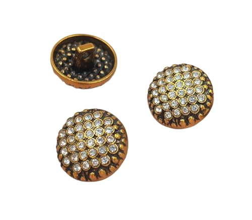 6 runde Kristallknöpfe, 23 mm/33 mm (Farbe 2, 20 mm, 6 Stück) von Nuheekg