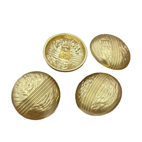 6 x gestreifte gerüschte Metallknöpfe (Farbe 1, 20 mm, 6 Stück) von Nuheekg