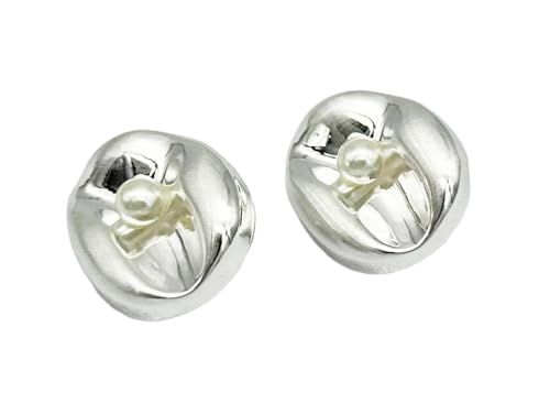 8 ovale, konkave Metallperlen-Nähknöpfe, 17 mm (Farbe 1, 17 mm, 8 Stück) von Nuheekg