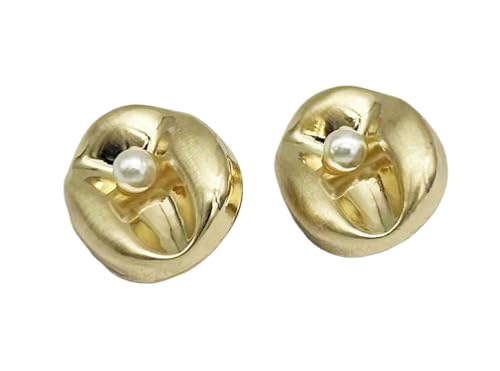 8 ovale, konkave Metallperlen-Nähknöpfe, 17 mm (Farbe 2, 17 mm, 8 Stück) von Nuheekg