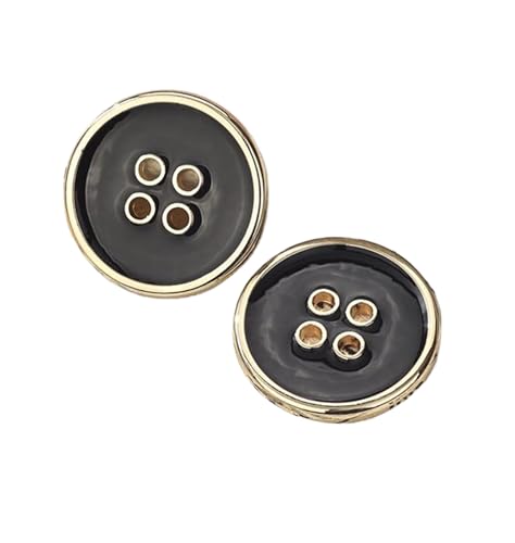 Große Metallknöpfe mit runden Kanten in verschiedenen Größen (Farbe 1, 20 mm, 6 Stück) von Nuheekg