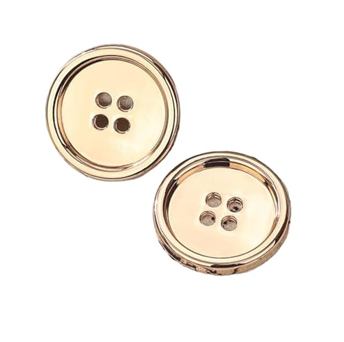 Große Metallknöpfe mit runden Kanten in verschiedenen Größen (Farbe 4, 18 mm, 6 Stück) von Nuheekg