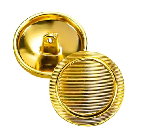 Metallknöpfe, 15 mm, 18 mm, 20 mm, 23 mm (Gold, 18 mm, 6 Stück) von Nuheekg