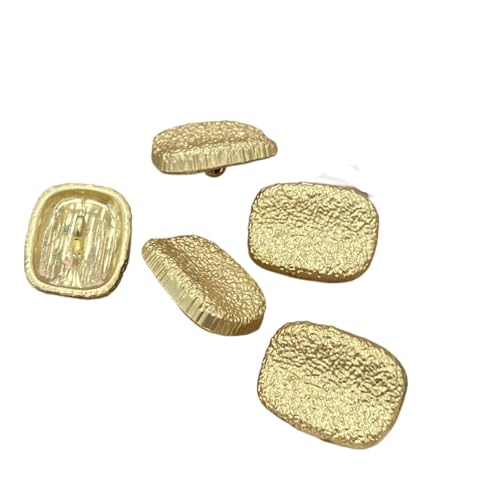 Metallknöpfe, rechteckig, plissiert, 18 mm, 22 mm, 28 mm, 6 Stück, 6 Stück Metallknöpfe, rechteckig, plissiert, 18 mm, 22 mm, 28 mm, 6 Stück, 6 Stück von Nuheekg