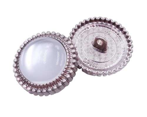 Metallknöpfe, rund, Vintage-Perlen, 15 mm bis 28 mm, Farbe 8, 20 mm, 6 Stück Metallknöpfe, rund, Vintage-Perlen, 15 mm bis 28 mm, Farbe 8, 20 mm, 6 Stück von Nuheekg