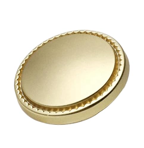 Metallknöpfe, rund, gezahnt, flach, 15 mm - 22,5 mm (Farbe 1, 22,5 mm, 5 Stück) von Nuheekg