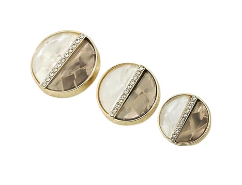 Metallknöpfe 18 mm/22,5 mm/25 mm (Farbe 7, 25 mm, 6 Stück) von Nuheekg