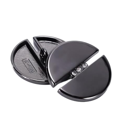 Metallknöpfe für Damenmantel, 25 mm, Schwarz, 25 mm, 6 Stück von Nuheekg