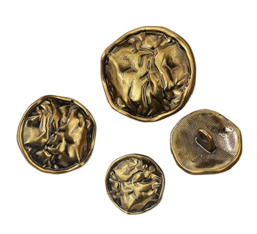 Metallknöpfe im Vintage-Stil, 15 mm bis 28 mm (Farbe 2, 23 mm, 6 Stück) von Nuheekg