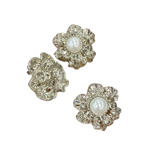 Metallknöpfe mit Blumen-Perlen, Diamanten, 15 mm bis 23 mm, 6 Stück, Farbe 2, 15 mm, 6 Stück Metallknöpfe mit Blumen-Perlen, Diamanten, 15 mm bis 23 mm, 6 Stück, Farbe 2, 15 mm, 6 Stück von Nuheekg