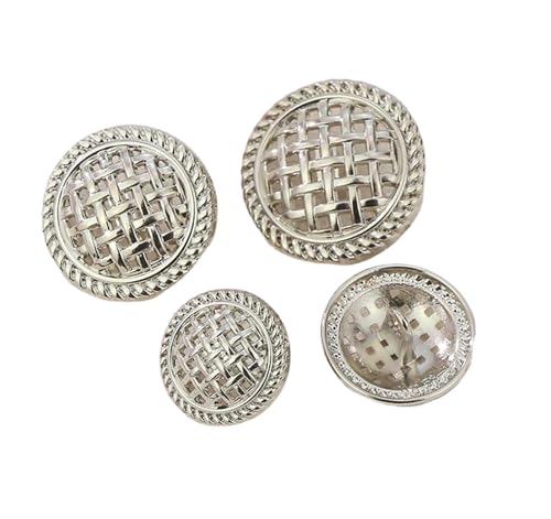 Metallknöpfe mit Blumenausschnitt, 13 mm bis 25 mm, Farbe 4, 22,5 mm, 6 Stück Metallknöpfe mit Blumenausschnitt, 13 mm bis 25 mm, Farbe 4, 22,5 mm, 6 Stück von Nuheekg