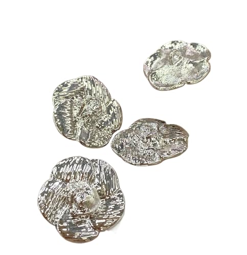 Metallknöpfe mit Blumenmuster, 20 mm/23 mm, 6 Stück, 6 Stück Metallknöpfe mit Blumenmuster, 20 mm/23 mm, 6 Stück, 6 Stück von Nuheekg