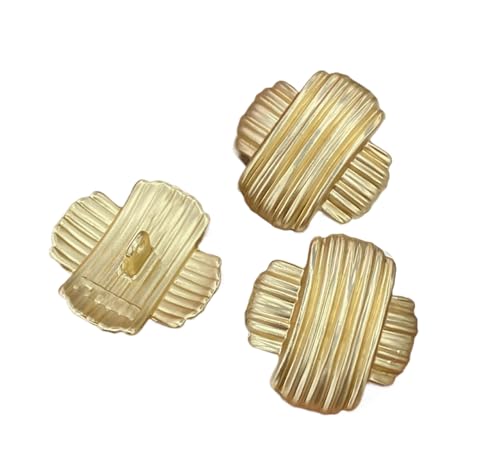 Metallknöpfe mit Kreuzknoten, 18 mm/23 mm, 6 Stück, Farbe 1, 18 mm, 6 Stück von Nuheekg