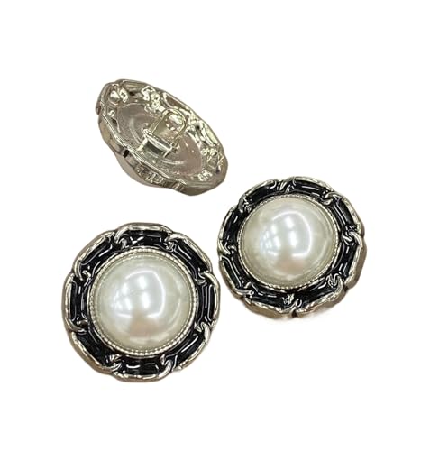 Metallknöpfe mit Perlenblumen, 18 mm/20 mm/23 mm, 6 Stück, Farbe 2, 23 mm, 6 Stück Metallknöpfe mit Perlenblumen, 18 mm/20 mm/23 mm, 6 Stück, Farbe 2, 23 mm, 6 Stück von Nuheekg