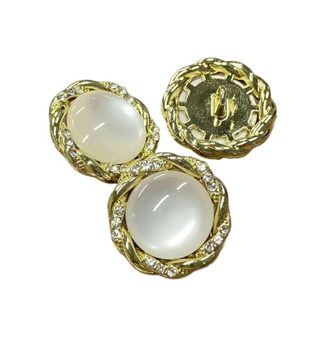 Metallknöpfe mit Perlenpunkten, 18 mm, 20 mm, 23 mm, 32 mm (Farbe 1, 18 mm, 6 Stück) von Nuheekg
