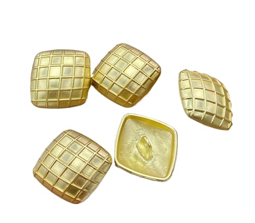 Metallknöpfe mit Rautenmuster, 15 mm bis 23 mm, 6 Stück, Farbe 2, 23 mm, 6 Stück Metallknöpfe mit Rautenmuster, 15 mm bis 23 mm, 6 Stück, Farbe 2, 23 mm, 6 Stück von Nuheekg