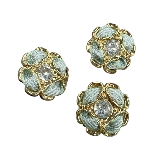 Metallknöpfe mit Schnur, handgefertigt, 18 mm/23 mm, 6 Stück, Farbe 3, 18 mm, 6 Stück Metallknöpfe mit Schnur, handgefertigt, 18 mm/23 mm, 6 Stück, Farbe 3, 18 mm, 6 Stück von Nuheekg