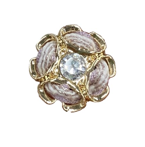 Metallknöpfe mit Schnur, handgefertigt, 18 mm/23 mm, 6 Stück, Farbe 4, 18 mm, 6 Stück von Nuheekg