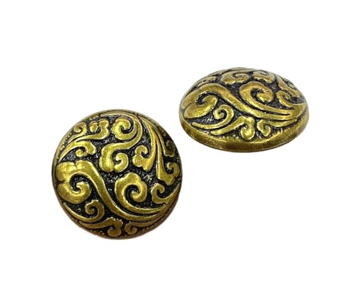 Metallknöpfe mit Wolkenmuster, 12 mm bis 23 mm, Farbe 2, 12 mm, 6 Stück, 6 Stück von Nuheekg