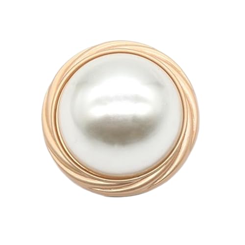 Perlen-Metallknöpfe, 15 - 25 mm, zum Basteln und Nähen, 6 Stück (Farbe 10, 22 mm, 6 Stück) von Nuheekg