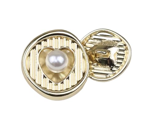 Perlen-Metallknöpfe, 15 mm, 18 mm, 23 mm, Farbe 1, 15 mm, 6 Stück Perlen-Metallknöpfe, 15 mm, 18 mm, 23 mm, Farbe 1, 15 mm, 6 Stück von Nuheekg