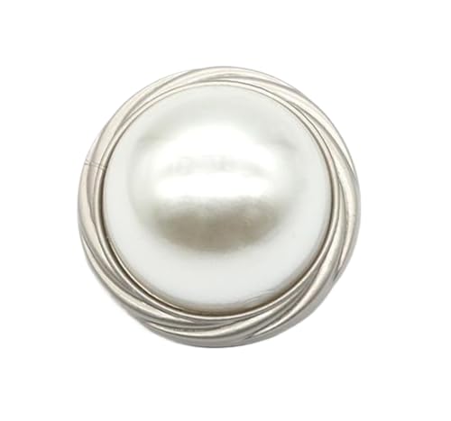 Perlen-Metallknöpfe zum Basteln und Nähen, 15 mm - 25 mm, 6 Stück, 6 Stück von Nuheekg