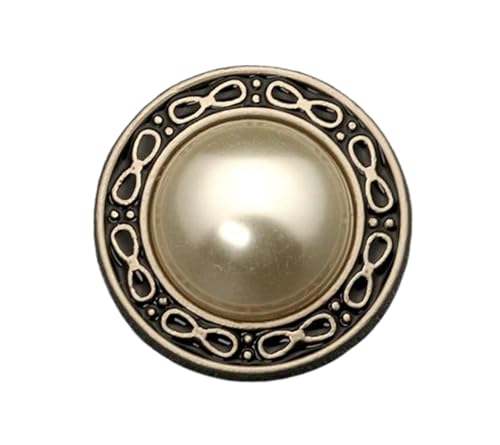 Perlen-Metallknöpfe zum Basteln und Nähen, 15 mm - 25 mm, 6 Stück, 6 Stück von Nuheekg