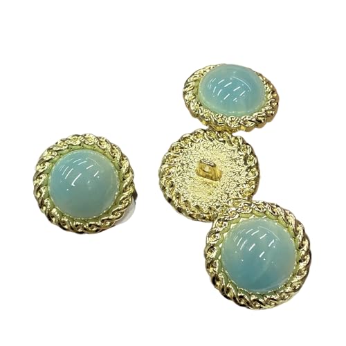 Perlen-ähnliche Metallknöpfe (Farbe 3, 18 mm, 6 Stück), 15 mm bis 23 mm, 6 Stück von Nuheekg