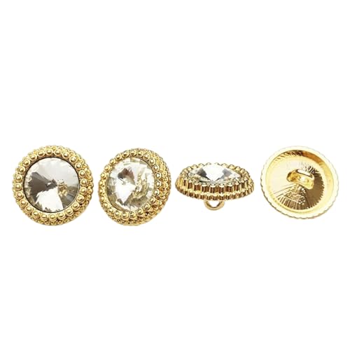 Runde Kristallknöpfe aus Metall, 11 - 20 mm, Farbe 1, 15 mm, 5 Stück Runde Kristallknöpfe aus Metall, 11 - 20 mm, Farbe 1, 15 mm, 5 Stück von Nuheekg