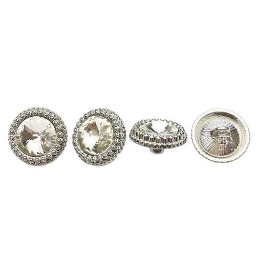 Runde Kristallknöpfe aus Metall, 11 - 20 mm, Farbe 3, 20 mm, 5 Stück von Nuheekg