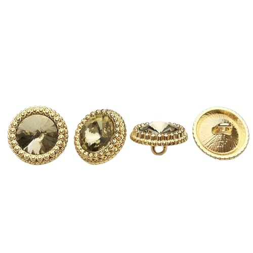 Runde Kristallknöpfe aus Metall, 11 mm - 20 mm, Farbe 2, 11 mm, 5 Stück von Nuheekg