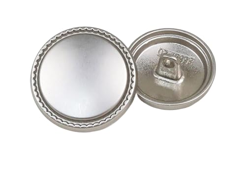 Runde flache Metallknöpfe, 15 mm, 18 mm, 20 mm, 23 mm, Farbe 1, 23 mm, 6 Stück von Nuheekg