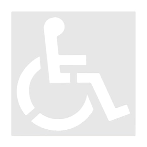 Handicap Parkschablone, Rollstuhl-Parksymbol, Gehweg-Malschablone, faltbar und flexibel, Silikonmaterial, 112 x 104 cm für Projekte, kleine Einfahrten zu Hause von Nuhjytgf