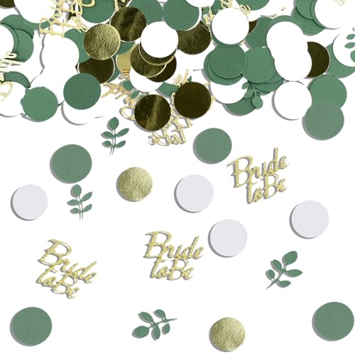 200 Stück Glitzer Konfetti "Bride to Be" JGA Deko Set in Grün & Gold Junggesellinnenabschied Deko für Tischdeko Fotoshooting Partyraum Hochwertige Eukalyptus-Streudeko für Brautgruppe Geburtstagsfeier 200 Stück Glitzer Konfetti "Bride to Be" JGA Deko Set in Grün & Gold Junggesellinnenabschied Deko für Tischdeko Fotoshooting Partyraum Hochwertige Eukalyptus-Streudeko für Brautgruppe Geburtstagsfeier von Nujvnuj
