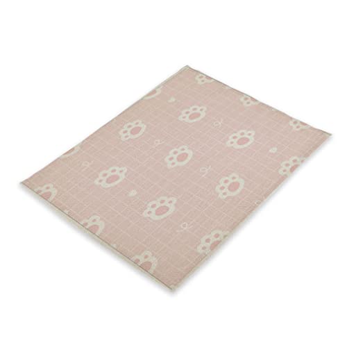 Nunubee Untersetzer Aus Baumwolle Und Leinen, Isolierunterlage, Grundschule, Tischdecke, Tischset, Waschbar, Tischdecke, Unterlage, Tischset, 42 X 32 cm #18 von Nunubee