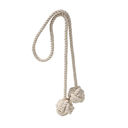 Nunubee Vorhang-Raffhalter, handgefertigt, Vorhanghalter, handgestrickter Vorhang-Clip-Halter, Baumwollseil-Raffhalter, Doppelball von Nunubee