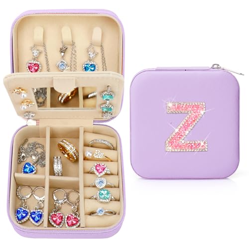 Nuozme Glitzerndes Schmuckkästchen, personalisiertes Geschenk für Teenager, Mädchen, Kinder, Frauen, Bräute, Brautjungfern, Glitzer-Strass, Reise-Schmuckschatulle, Ostern, Geburtstag, Weihnachten Nuozme Glitzerndes Schmuckkästchen, personalisiertes Geschenk für Teenager, Mädchen, Kinder, Frauen, Bräute, Brautjungfern, Glitzer-Strass, Reise-Schmuckschatulle, Ostern, Geburtstag, Weihnachten von Nuozme