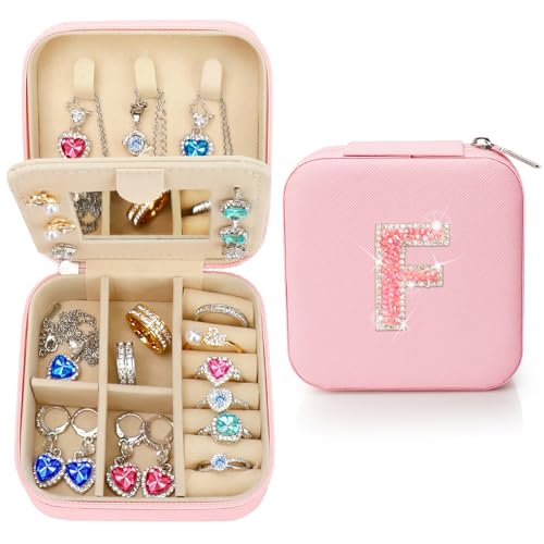 Nuozme Glitzerndes Schmuckkästchen, personalisiertes Geschenk für Teenager, Mädchen, Kinder, Frauen, Bräute, Brautjungfern, Glitzer-Strass, Reise-Schmuckschatulle, Ostern, Geburtstag, Weihnachten Nuozme Glitzerndes Schmuckkästchen, personalisiertes Geschenk für Teenager, Mädchen, Kinder, Frauen, Bräute, Brautjungfern, Glitzer-Strass, Reise-Schmuckschatulle, Ostern, Geburtstag, Weihnachten von Nuozme
