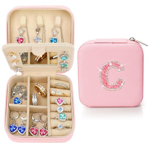 Nuozme Glitzerndes Schmuckkästchen, personalisiertes Geschenk für Teenager, Mädchen, Kinder, Frauen, Bräute, Brautjungfern, Glitzer-Strass, Reise-Schmuckschatulle, Ostern, Geburtstag, Weihnachten Nuozme Glitzerndes Schmuckkästchen, personalisiertes Geschenk für Teenager, Mädchen, Kinder, Frauen, Bräute, Brautjungfern, Glitzer-Strass, Reise-Schmuckschatulle, Ostern, Geburtstag, Weihnachten von Nuozme