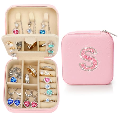 Nuozme Glitzerndes Schmuckkästchen, personalisiertes Geschenk für Teenager, Mädchen, Kinder, Frauen, Bräute, Brautjungfern, Glitzer-Strass, Reise-Schmuckschatulle, Ostern, Geburtstag, Weihnachten Nuozme Glitzerndes Schmuckkästchen, personalisiertes Geschenk für Teenager, Mädchen, Kinder, Frauen, Bräute, Brautjungfern, Glitzer-Strass, Reise-Schmuckschatulle, Ostern, Geburtstag, Weihnachten von Nuozme