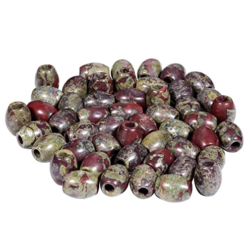 Nupuyai 4.5mm Drachenblutstein Kristall Stein Perlen Großes Loch Oval Form Lose Perlen für Armband Halskette Schmuckherstellung, Pack von 18 Nupuyai 4.5mm Drachenblutstein Kristall Stein Perlen Großes Loch Oval Form Lose Perlen für Armband Halskette Schmuckherstellung, Pack von 18 von Nupuyai