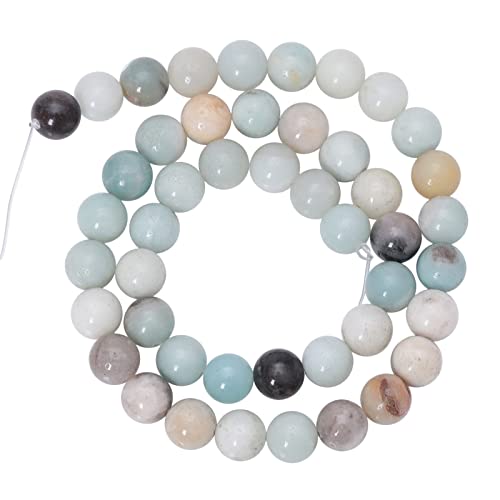 Nupuyai 8mm Natürliche Amazonite Gem Runde Edelstein Perlen Strang Lose Kristall Stein Perlen für Schmuck Herstellung DIY Halskette, Armband und Kunsthandwerk 15.5" 1 Strang von Nupuyai