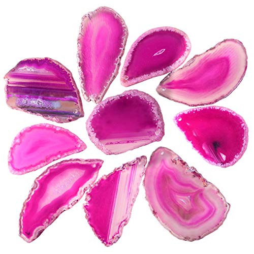 Nupuyai Polierte Achatsteine Platten Namenskarten Tischkarten für Hochzeit Top gebohrt Light Achat Scheiben Stein Anhänger für Schmuckherstellung 10er Set Rose Nupuyai Polierte Achatsteine Platten Namenskarten Tischkarten für Hochzeit Top gebohrt Light Achat Scheiben Stein Anhänger für Schmuckherstellung 10er Set Rose von Nupuyai