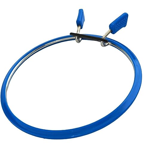 Nurge Premium-Qualität, Metallfederspannung, Stickrahmen, Kreuzstichrahmen, Stopfrahmen, Stickspannrahmen (blau, groß) von Nurge