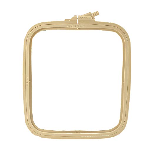 Nurge Rechteckiger Kunststoffrahmen, Beige, 19,5 cm x 22 cm, verstellbare Schraube #3 von Nurge