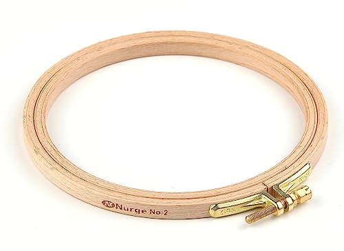 Nurge Stickrahmen aus natürlichem Buchenholz, rund, 8 mm, 13 cm Nurge Stickrahmen aus natürlichem Buchenholz, rund, 8 mm, 13 cm von Nurge
