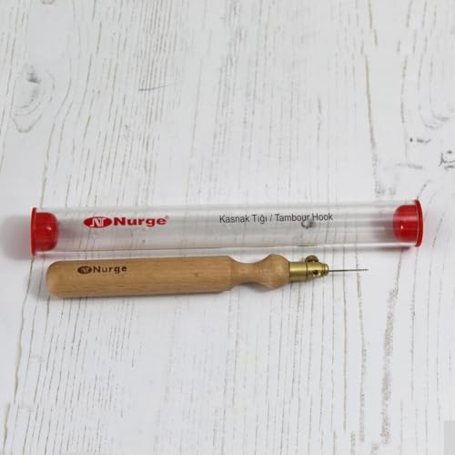 Nurge Tambur-Haken mit 3 Nadeln, Tambur-Stickset, Tambur-Häkelnadel-Set, Paillettenperlen, Nadel-Set (Tambour-Haken) von Nurge